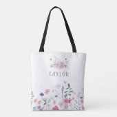 bruidsmeisje wilde bloemen tote bag (Achterkant)