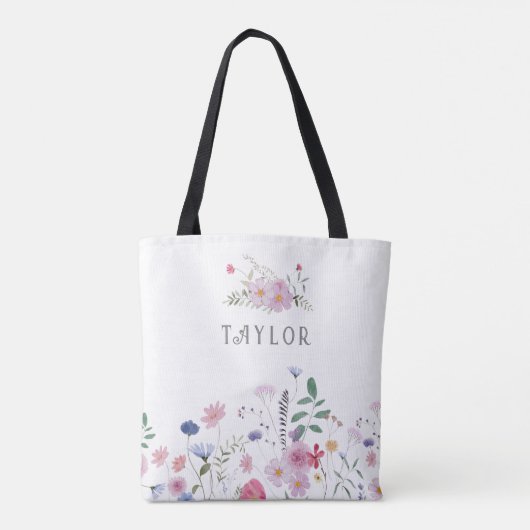 bruidsmeisje wilde bloemen tote bag (Achterkant)