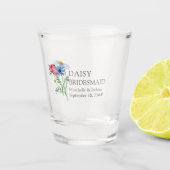 Bruidsmeisje Wildflower Boeket Bloemen Bruiloft Sh Shot Glas (Voorkant)