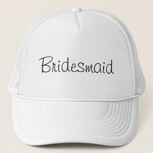 Bruidsmeisje Witte Trouwhoed Trucker Pet (Voorkant)