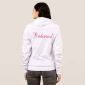bruidsmeisje zip-up hoodie (Achterkant volledig)