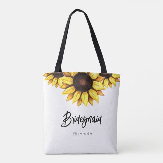 Bruidsmeisje Zonnekruid Bruiloft Bloemen     Tote Bag (Achterkant)