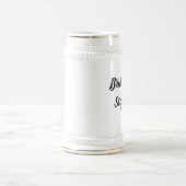 Bruidsmeisje Zwart Elegant Script Cadeaus Bruiloft Bierpul (Center)