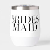 Bruidsmeisje Zwart Modern Elegant Gepersonaliseerd (Voorkant)