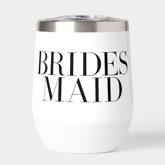 Bruidsmeisje Zwart Modern Elegant Gepersonaliseerd (Voorkant)