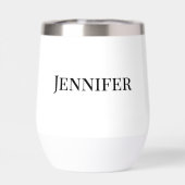 Bruidsmeisje Zwart Modern Elegant Gepersonaliseerd (Achterkant)