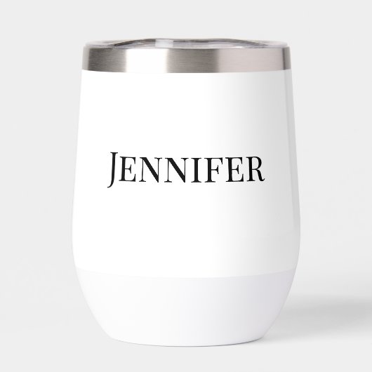 Bruidsmeisje Zwart Modern Elegant Gepersonaliseerd (Achterkant)