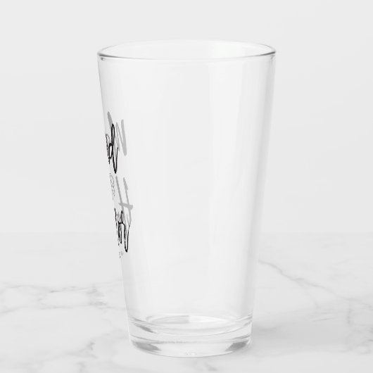 bruidsmeisje | Zwarte scriptstijl Glas (Links)