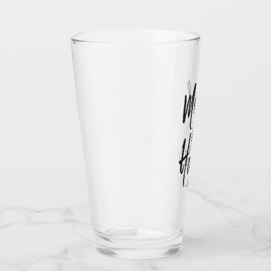 bruidsmeisje | Zwarte scriptstijl Glas (Rechts)