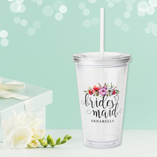 Bruidsmeisjeboeket Acryl Drinkbeker