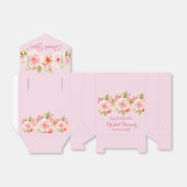 Bruidsmeisjeduif roze bloem bedankt bedankdoosjes (Uitgevouwen)