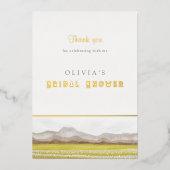 Bruidsmeisjeduivenduskaart met bedankje Prairies i Folie Uitnodiging (Voorkant)
