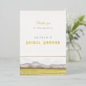 Bruidsmeisjeduivenduskaart met bedankje Prairies i Folie Uitnodiging (Staand Voorkant)
