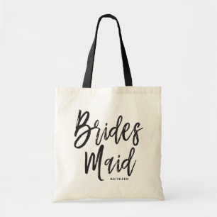Bruidsmeisjes   Aangepaste bruiloft in Script-stij Tote Bag