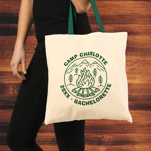 Bruidsmeisjes Aangepaste Kamp Trouwjurk Tote Bag