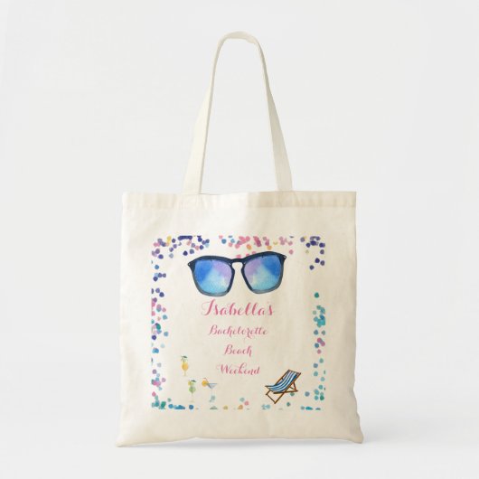 Bruidsmeisjes Bachelorette Beach Bestemming Tote Bag (Voorkant)