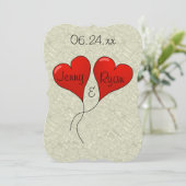 bruidsmeisjes bruid bruidegom gasten Modern Kaart (Staand voorkant)