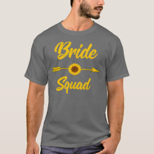 Bruidsmeisjes Bruidspartij Zonnebloem Fl T-shirt