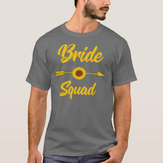 Bruidsmeisjes Bruidspartij Zonnebloem Fl T-shirt