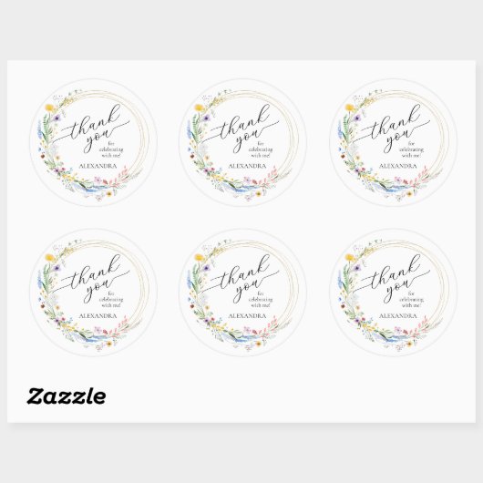Bruidsmeisjes Bruiloft Feest Ronde Sticker (Vel)