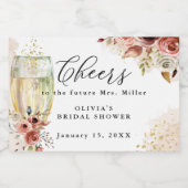 Bruidsmeisjes Bruiloft Glazen Sparkling Wine Roest Sparkling Wijnetiket (Enkel label)