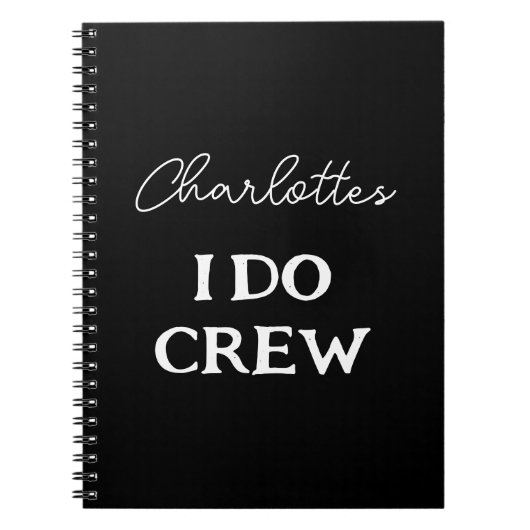 Bruidsmeisjes Bruiloft Ik Doe Crew Feest Planner Notitieboek (Voorkant)