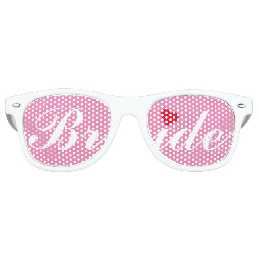 Bruidsmeisjes Bruiloft Jubileum Feest Koele Roze Z Retro Zonnebril (Voorkant)