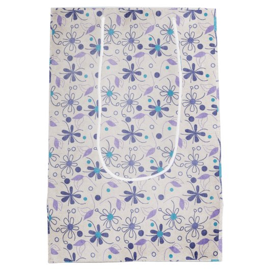 Bruidsmeisjes bruiloft met bloemen  medium cadeauzakje (Achterkant)