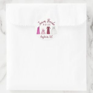 Bruidsmeisjes Bruiloft Uitstapje Meisjes Avond Jur Ronde Sticker