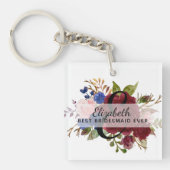 Bruidsmeisjes cadeau bruidsmeisjes bruidsjurk Bour Sleutelhanger (voorkant)