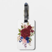 Bruidsmeisjes Cadeau Burgundy Blauw Naamgenoot Bru Bagagelabel (Achterkant verticaal)
