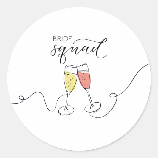 Bruidsmeisjes Champagne Toast sticker (Voorkant)