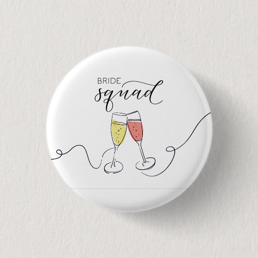 Bruidsmeisjes Champagnetoost Feest Knop Ronde Button 3,2 Cm (Voorkant)