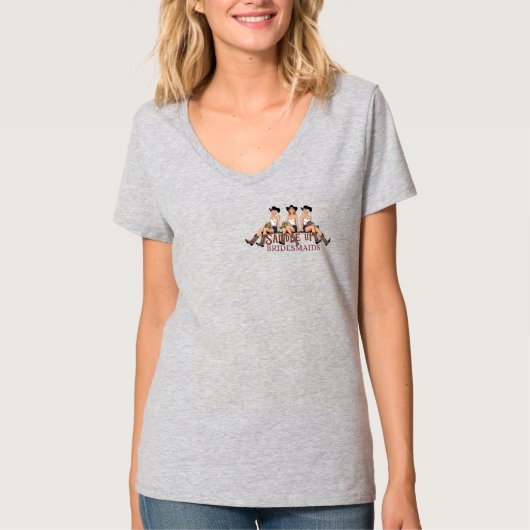 Bruidsmeisjes Cowgirl T-shirt (Voorkant)
