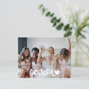 Bruidsmeisjes Dankbaar Foto Bedankt Briefkaart