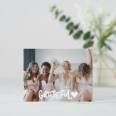 bruidsmeisjes dankbare foto blanco dank u briefkaart (Staand voorkant)
