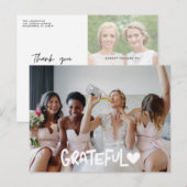 bruidsmeisjes dankbare foto blanco dank u briefkaart (Voorkant / Achterkant)