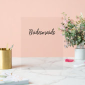 bruidsmeisjes eenvoudige bruiloft zwarte typografi acryl bord (Huwelijk)