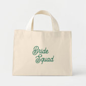Bruidsmeisjes 'Emerald Green Stylized Script Bride Mini Tote Bag (Voorkant)