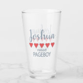 Bruidsmeisjes en bruidsjonkers 5 hart pageboy glas (Achterkant)
