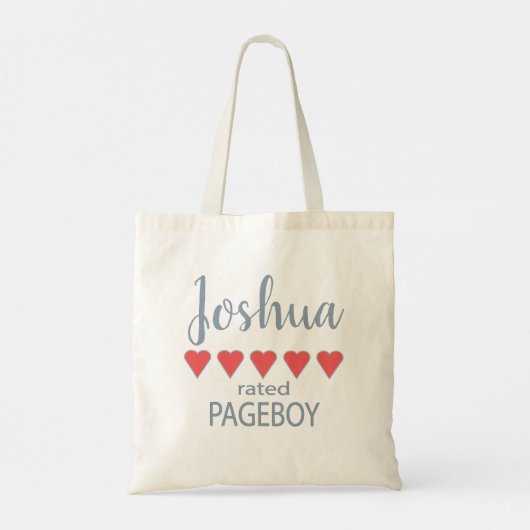 Bruidsmeisjes en bruidsjonkers 5 Hart Pageboy Tote Bag (Achterkant)