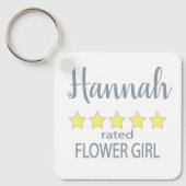 Bruidsmeisjes en bruidsjonkers 5 sterren bloemenme sleutelhanger (Voorkant)