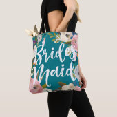Bruidsmeisjes Geborsteld Bloemstuk Bruiloft Feest Tote Bag (Dichtbij)