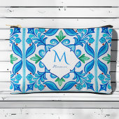 Bruidsmeisjes geschenken Aqua Blue Talavera monogr Etui