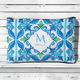Bruidsmeisjes geschenken Aqua Blue Talavera monogr Etui
