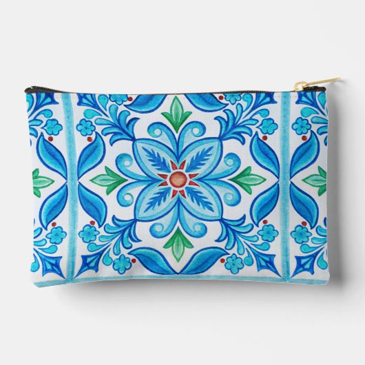 Bruidsmeisjes geschenken Aqua Blue Talavera monogr Etui (Achterkant)