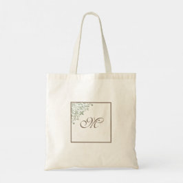 Bruidsmeisjes Groene Franse Fleur de Lis Monogram Tote Bag