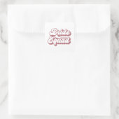 Bruidsmeisjes Jonggezellenfeest Bruiloft Trouwcade Vierkante Sticker (Tas)