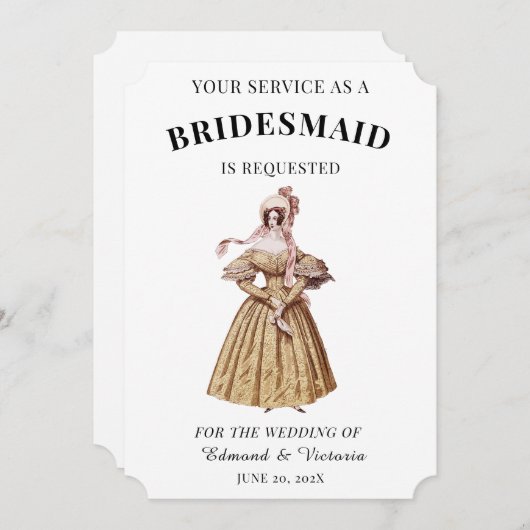  bruidsmeisjes kaart (Voorkant / Achterkant)