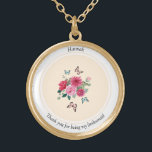 Bruidsmeisjes Ketting<br><div class="desc">Bruidsmeisje ketting te personaliseren - bloemen en vlinder ontwerp.</div>